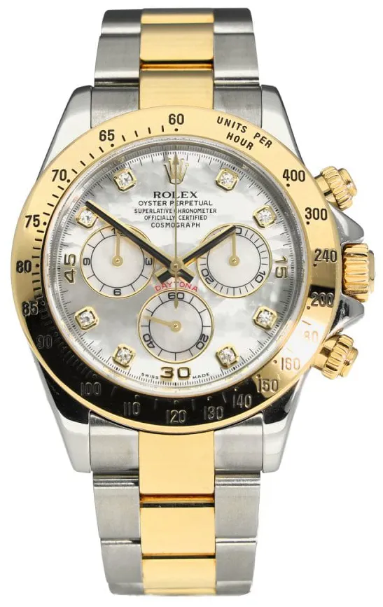 Rolex Daytona 116523 40mm Yellow gold and Stainless steel Diamond