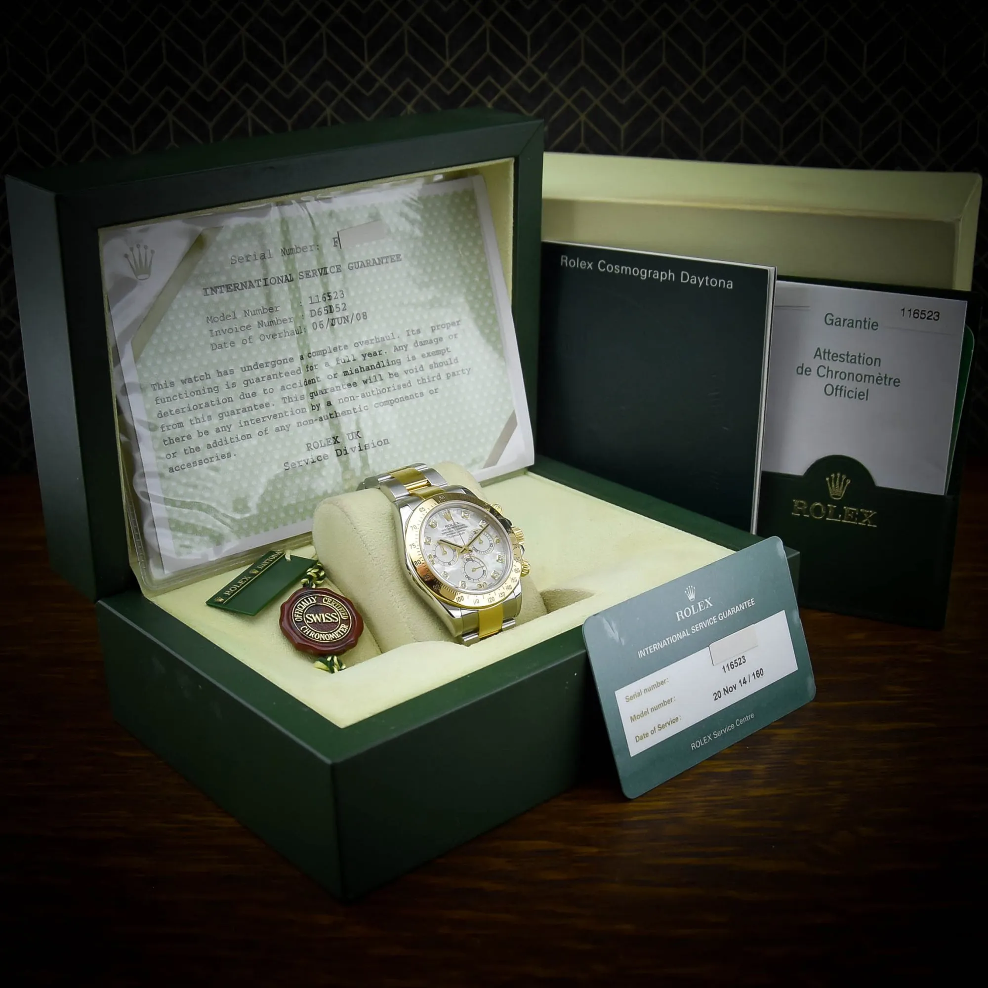 Rolex Daytona 116523 40mm Yellow gold and Stainless steel Diamond 3