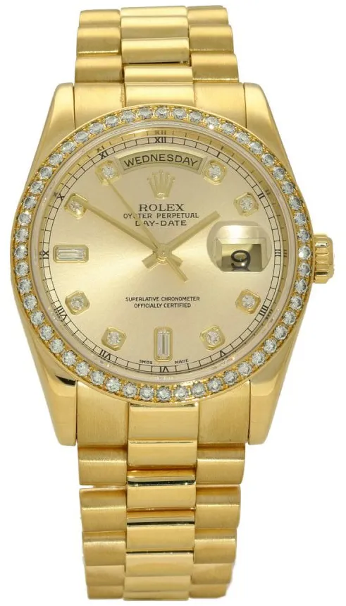 Rolex Day-Date 36 118348 36mm Yellow gold Champagne