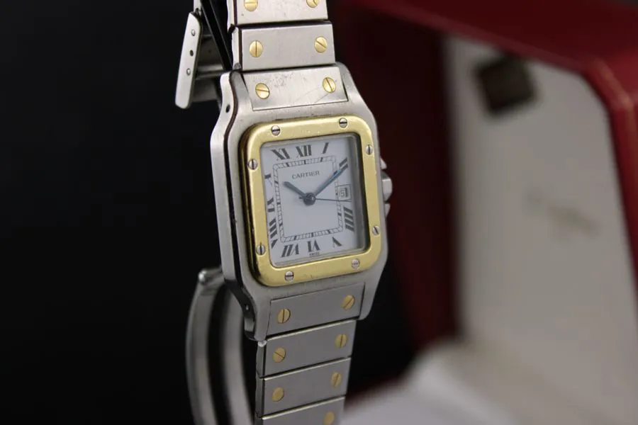 Cartier Santos 2961 29mm Yellow gold and stainless steel White