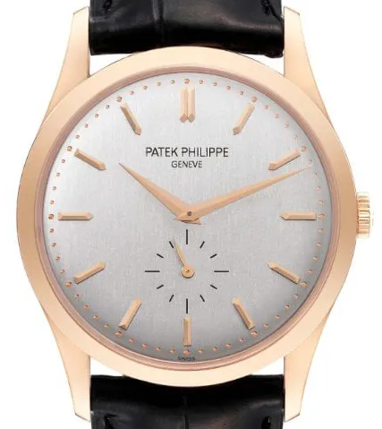 Patek Philippe Calatrava 5196R 37mm Rose gold Silver