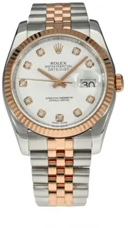 Rolex Datejust 36 116231 36mm Rose gold and Stainless steel White