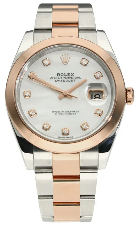 Rolex Datejust 41 126301 41mm Rose gold and Stainless steel Diamond