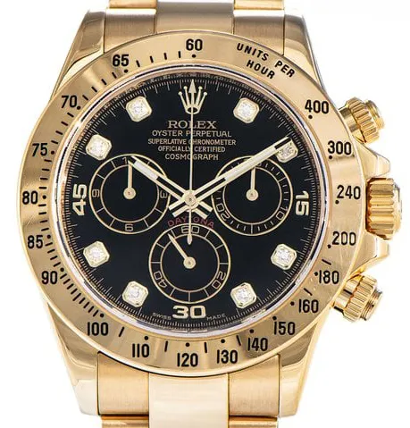 Rolex Daytona 116528 40mm Yellow gold Black