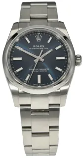 Rolex Oyster Perpetual 34 124200 Stainless steel Blue Baton