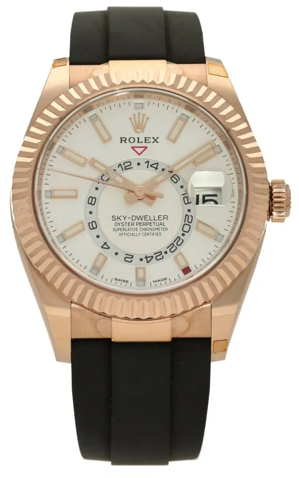 Rolex Sky-Dweller 326235 42mm Rose gold White Baton