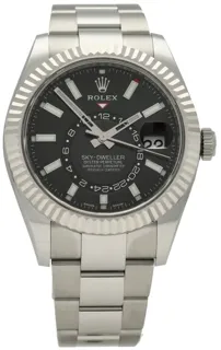 Rolex Sky-Dweller 326934 White gold and Stainless steel Black Baton