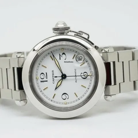 Cartier Pasha C W31015M7 35mm Stainless steel White