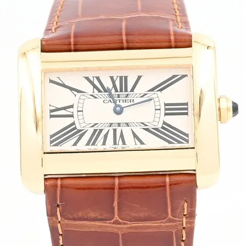 Cartier Tank Divan 2602 38mm Yellow gold White