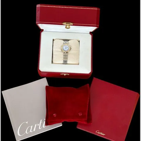 Cartier Santos 8191 27mm Yellow gold and Stainless steel White