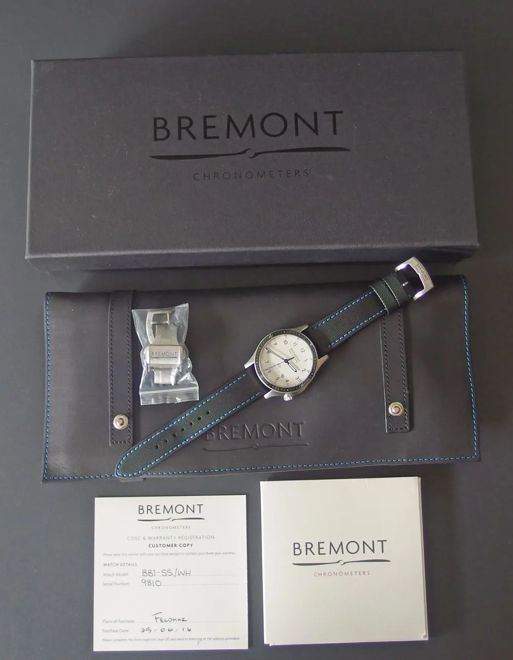 Bremont Boeing 43mm Stainless steel White