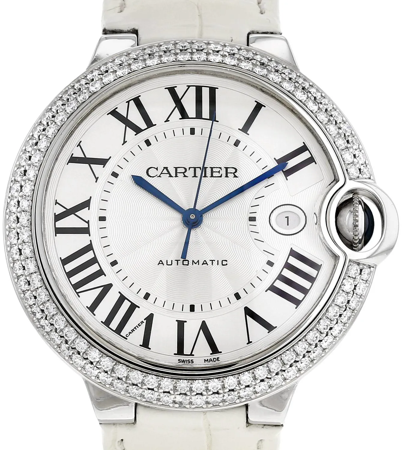 Cartier Ballon Bleu de Cartier 3000 41mm White gold Silver