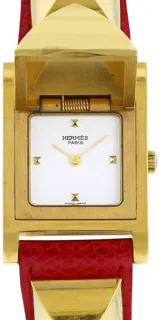 Hermès Médor Stainless steel and Gold-plated White