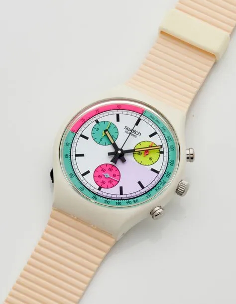 Swatch White Horses 37mm Plastic White