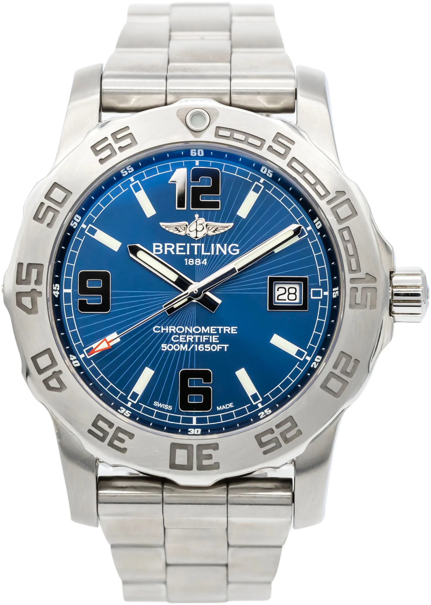 Breitling Colt A74387 44mm Stainless steel Blue Quarter Arabic