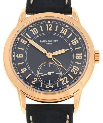 Patek Philippe Travel Time 5224R-001 42mm Rose gold Blue