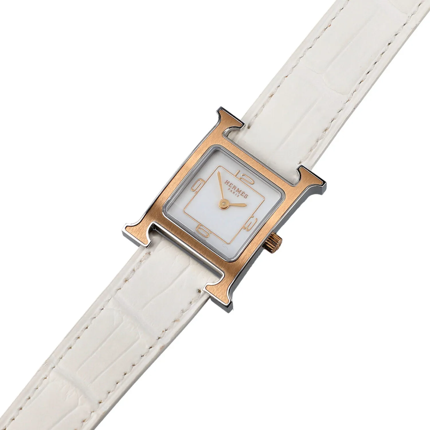 Hermès Hour H Hermès 21mm Stainless steel White 1