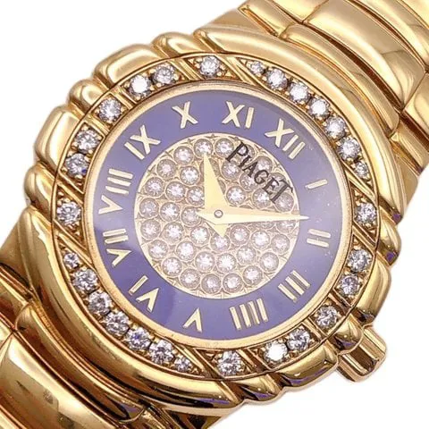 Piaget Tanagra 16033MA01D 24.5mm Yellow gold Blue