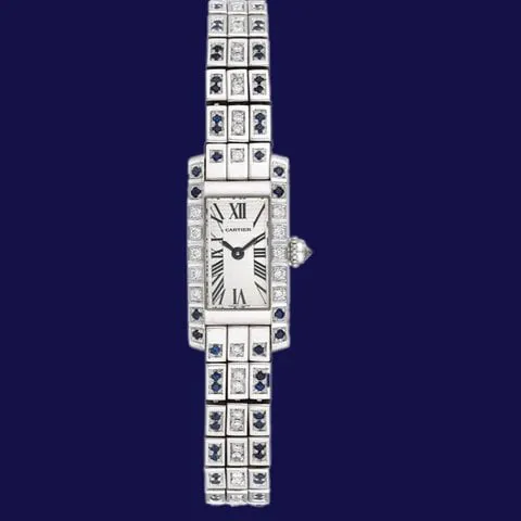 Cartier Tank 14mm White gold Gray