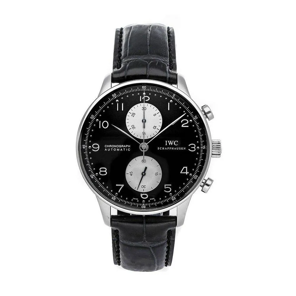 IWC Portuguese Chronograph nullmm Stainless steel Black