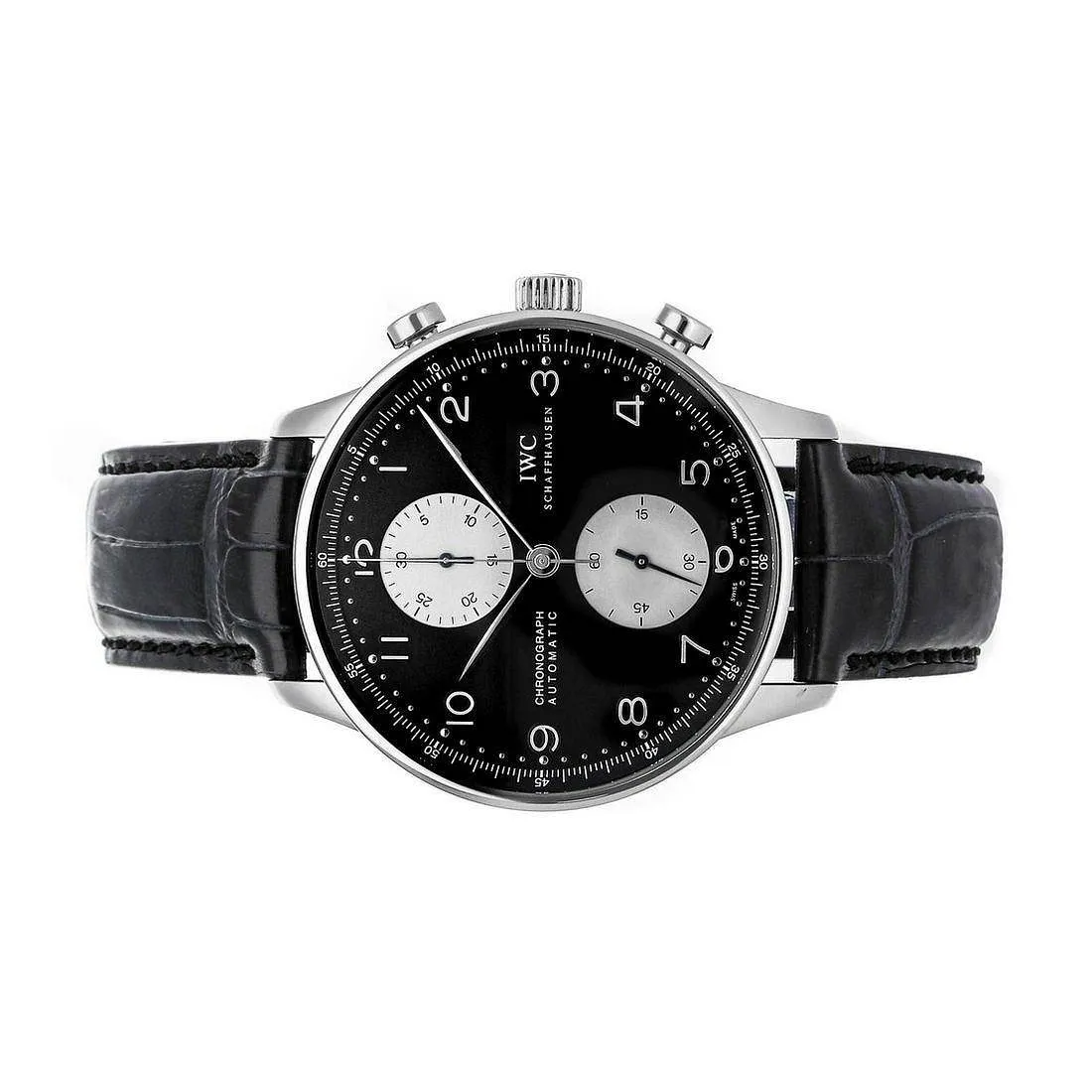 IWC Portuguese Chronograph nullmm Stainless steel Black 1