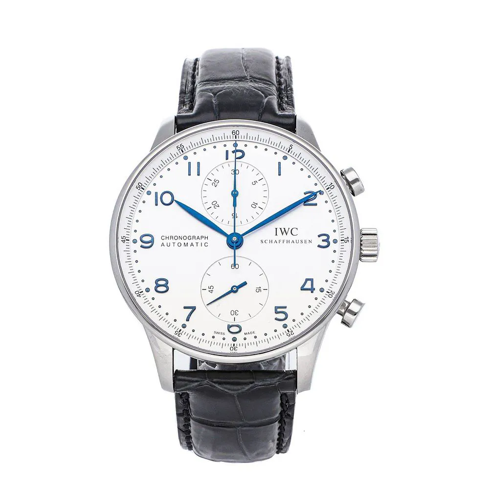 IWC Portugieser Chronograph nullmm Stainless steel White