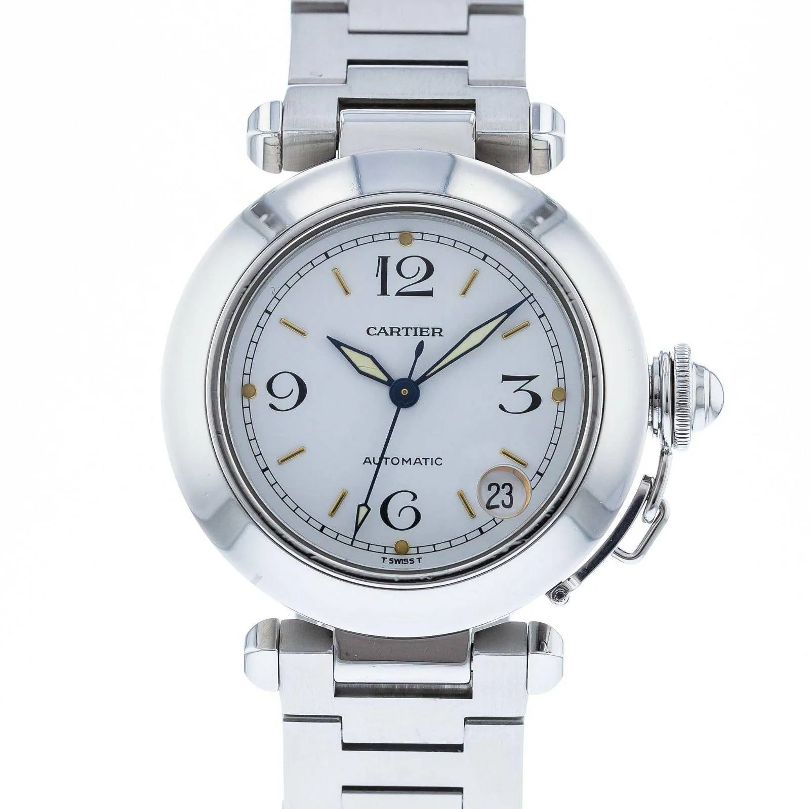 Cartier Pasha C W31015M7 35mm Stainless steel White