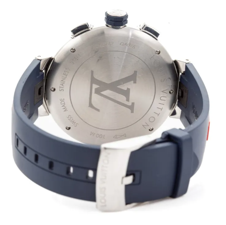 Louis Vuitton Tambour QA076 46mm Stainless steel Blue 1