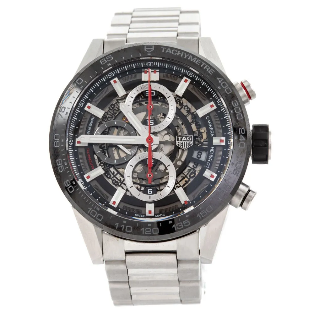 TAG Heuer Carrera Calibre HEUER 01 CAR201V.BA0714 43mm Ceramic and Stainless steel Skeleton