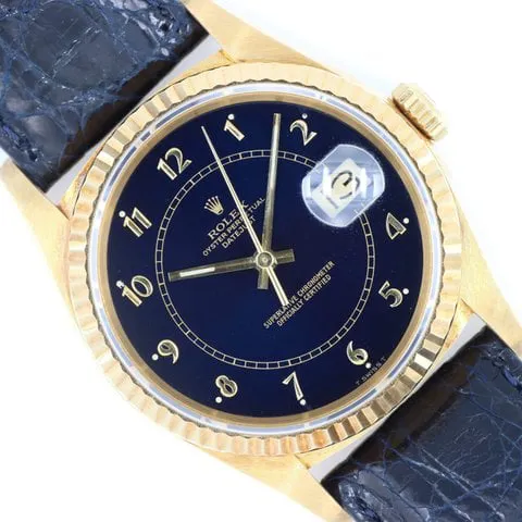 Rolex Datejust 36 16238 36mm Yellow gold Blue