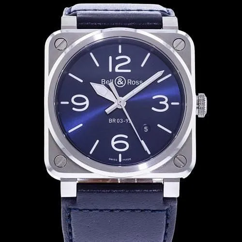 Bell & Ross BR03-92 42mm Stainless steel Blue