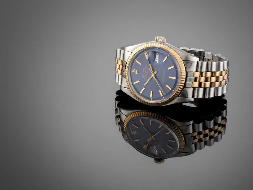 Rolex Datejust 36 1601 36mm Yellow gold and stainless steel Blue