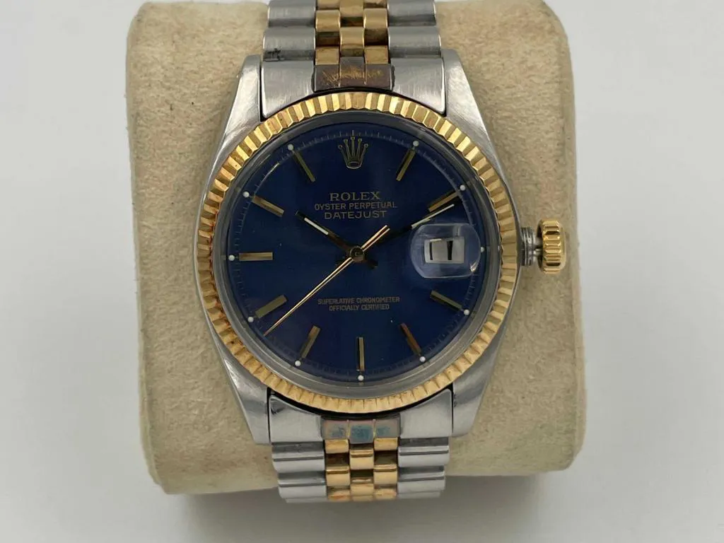 Rolex Datejust 36 1601 36mm Yellow gold and stainless steel Blue 2