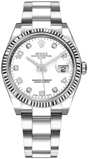 Rolex Oyster Perpetual Date 115234-0010 White gold and Stainless steel Silver