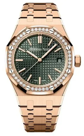 Audemars Piguet Royal Oak 15551OR.ZZ.1356OR.06 37mm Rose gold Green