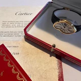 Cartier Crash Crash 38mm Yellow gold White