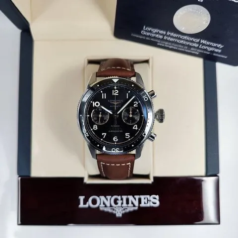 Longines Spirit L38214532 42mm Stainless steel Black