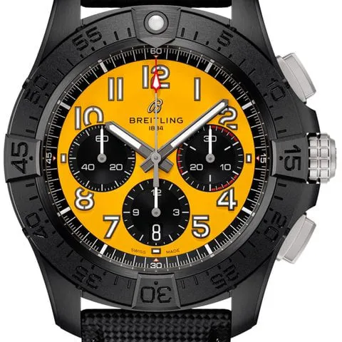 Breitling Avenger SB0147101I1X2 44mm Black ceramic Yellow