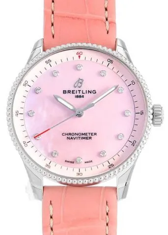 Breitling Navitimer A77320D91K1P1 32mm Stainless steel Pink