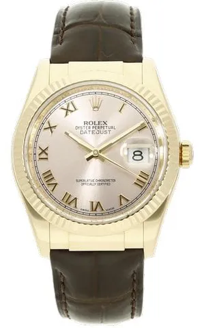 Rolex Datejust 116138 36mm Yellow gold Silver