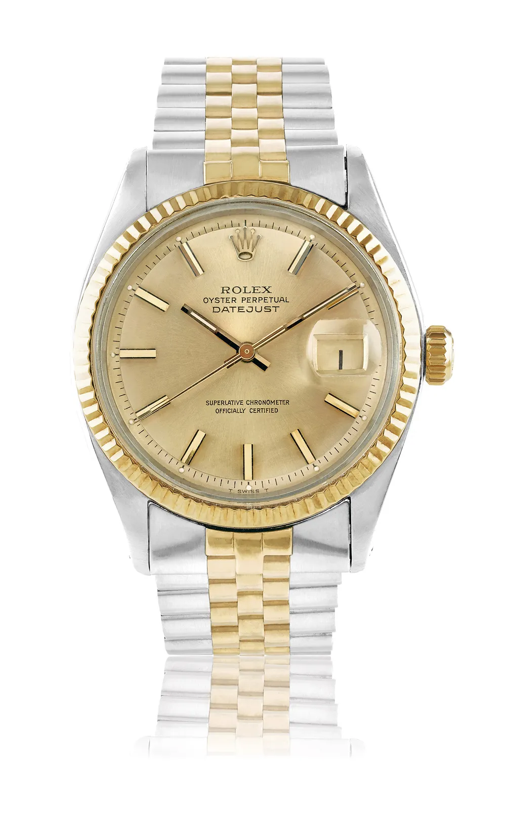 Rolex Datejust 36 1601 36mm Yellow gold and stainless steel Champagne