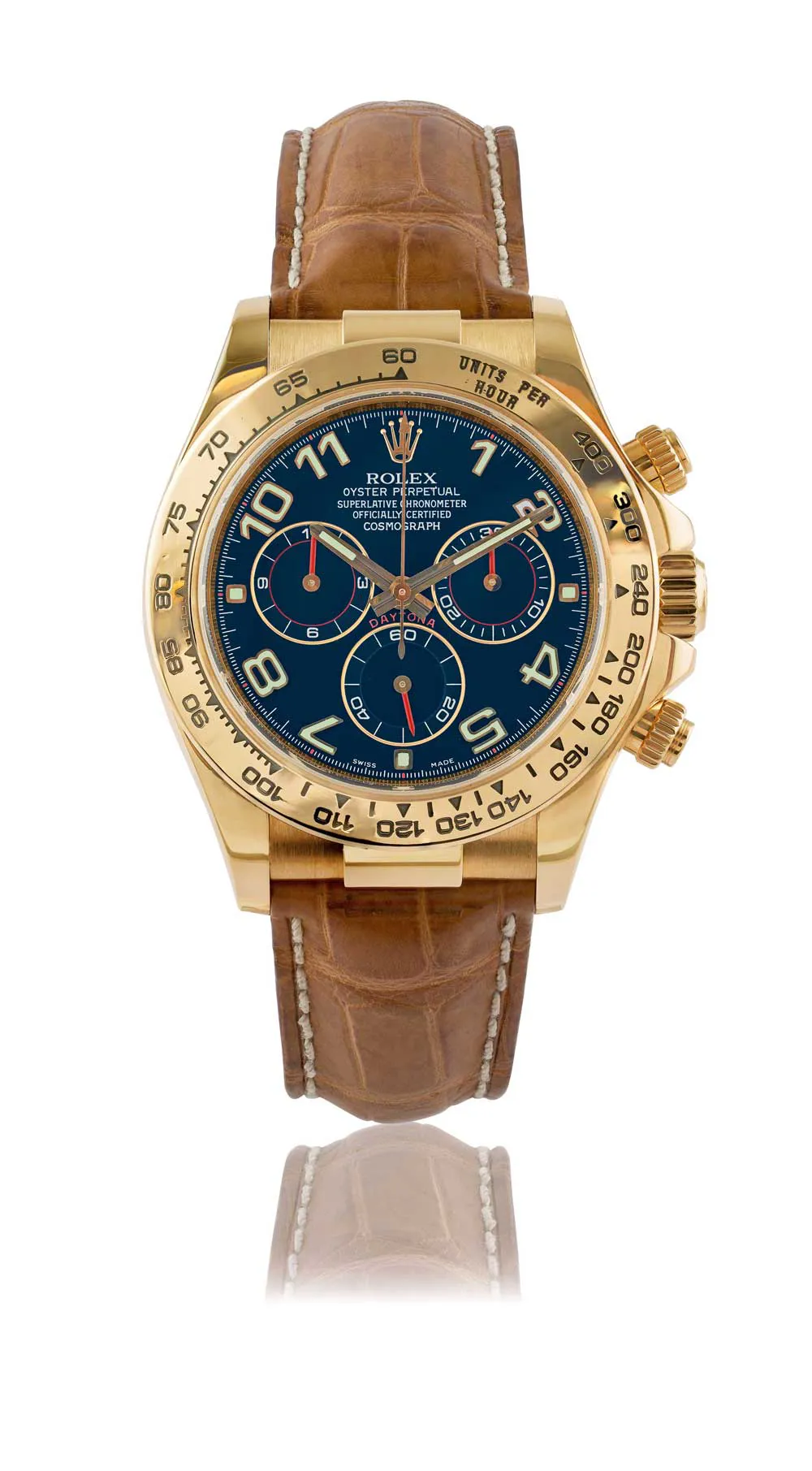 Rolex Daytona 116518 40mm Yellow gold Blue