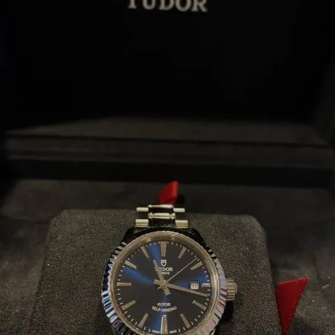 Tudor Style 12110 27mm Stainless steel Blue