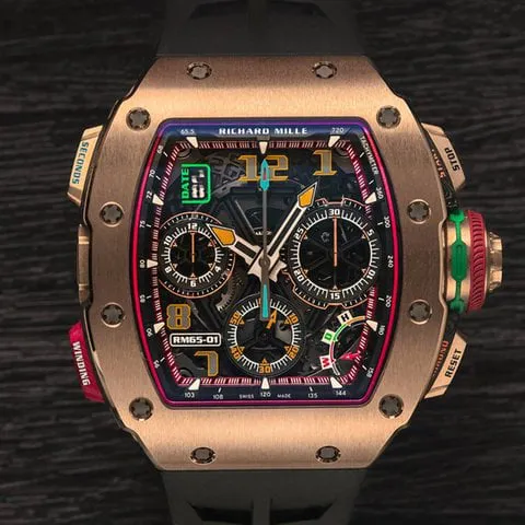 Richard Mille RM65-01 44.5mm Rose gold Transparent