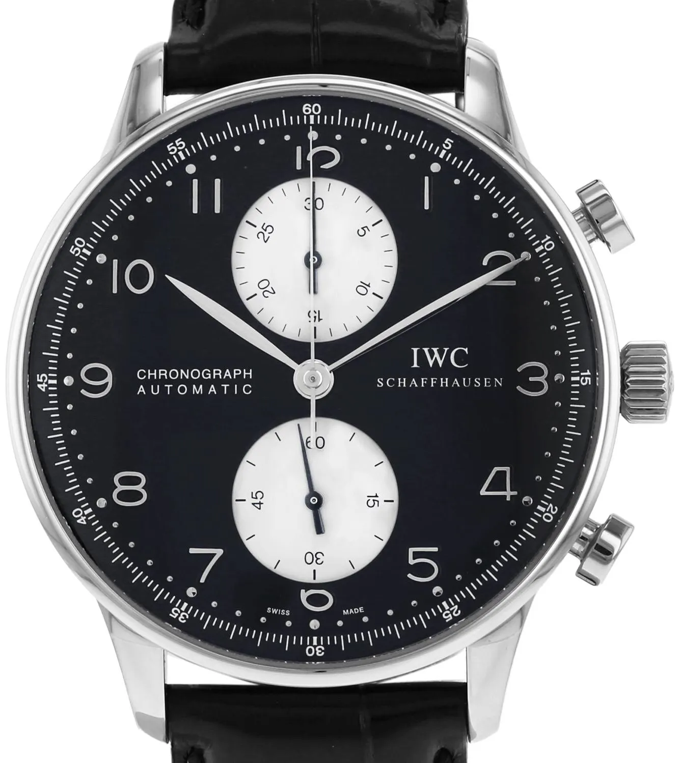 IWC Portugieser Chronograph 3714 41mm Stainless steel Black