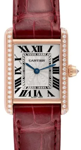 Cartier Tank WJTA0010 29.5mm Rose gold Silver