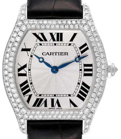 Cartier Tortue WA504351 33mm White gold Silver