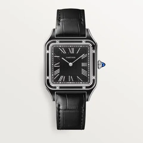 Cartier Santos Dumont WSSA0046 43.5mm Stainless steel Black