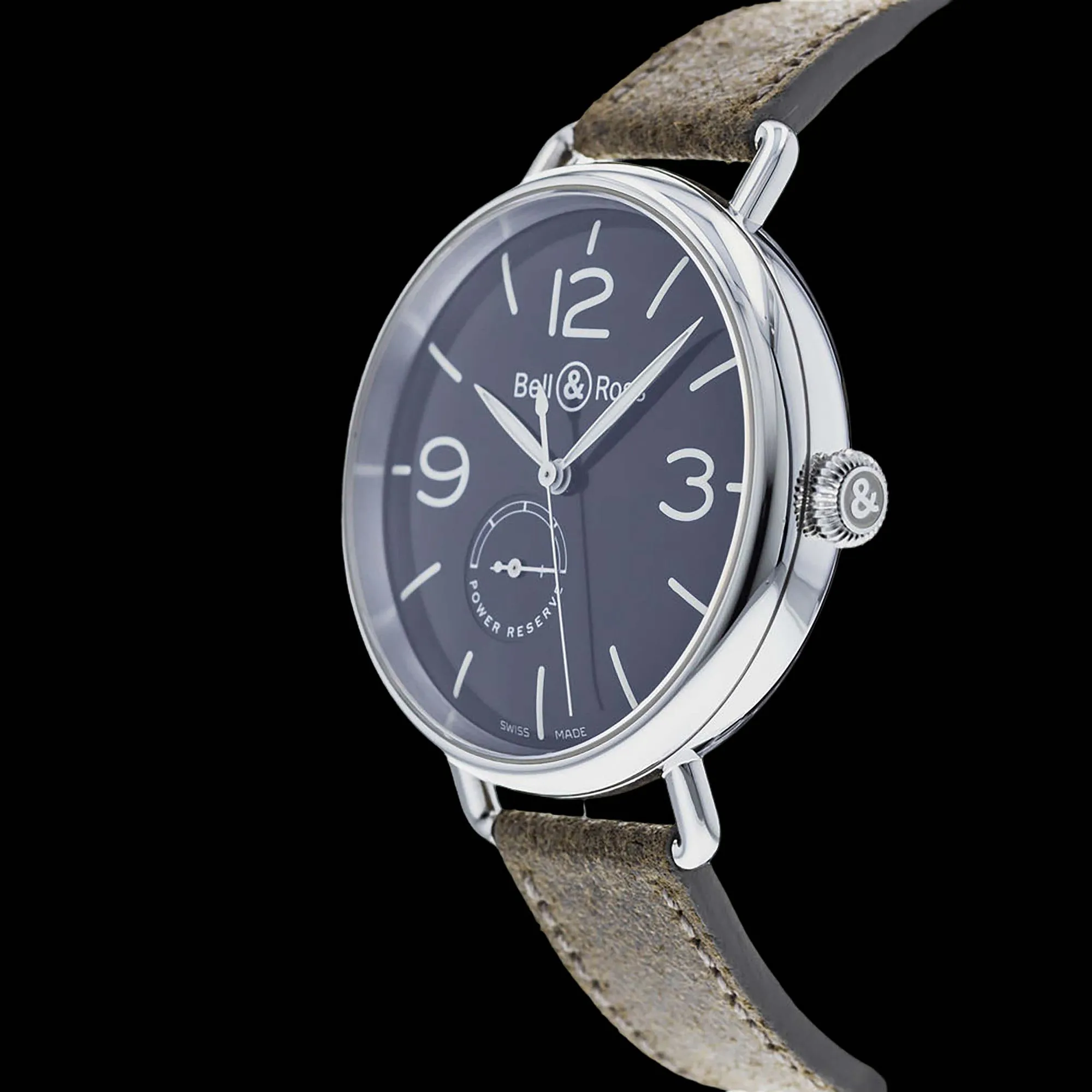 Bell & Ross BRWW1-97 45mm Stainless steel Black 1