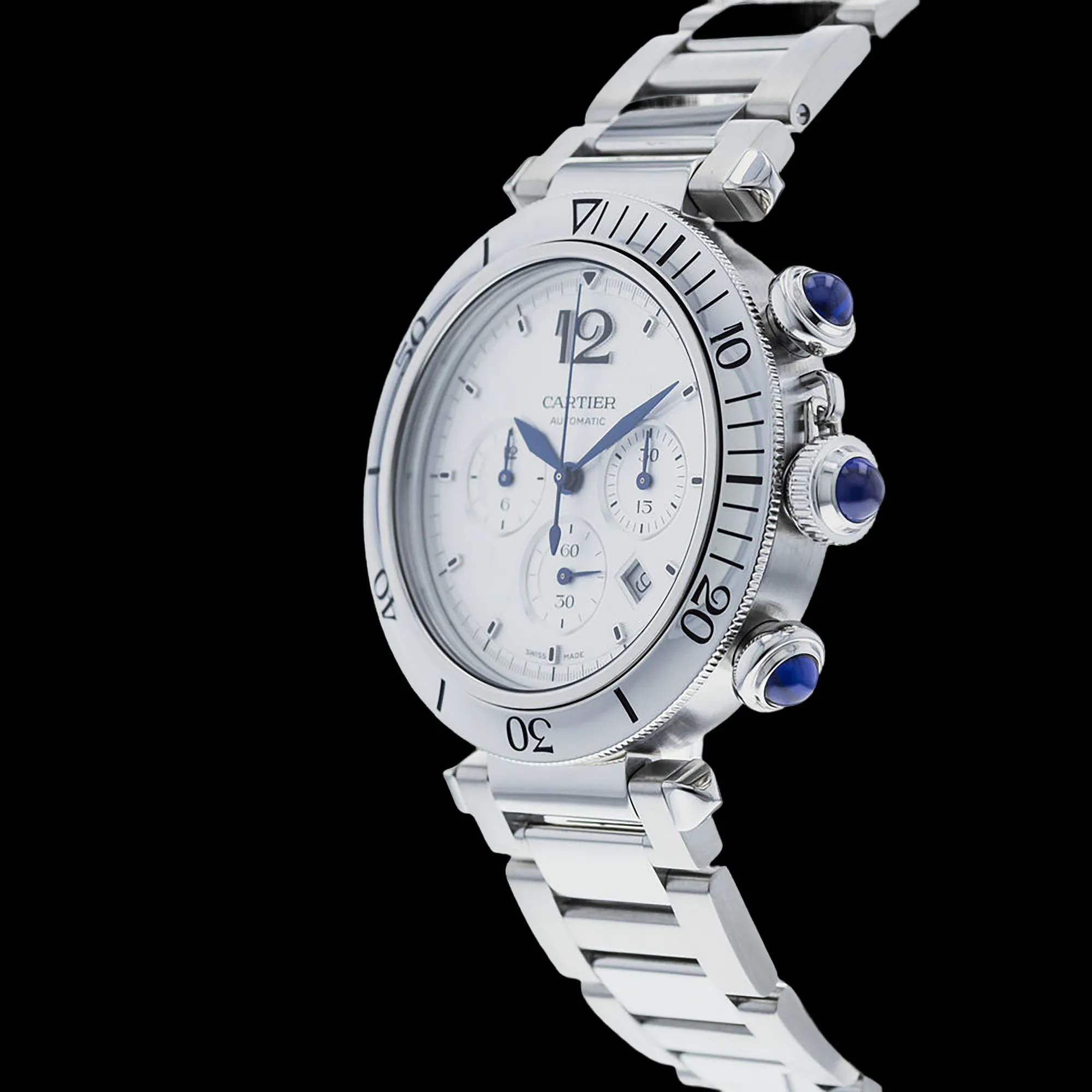 Cartier Pasha 41mm Stainless steel White 2